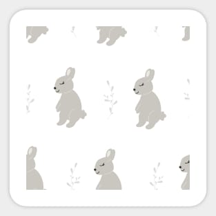 Bunny with leaf Sticker